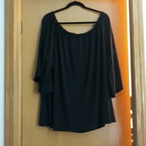 Slinky Brand Black Peasant Blouse